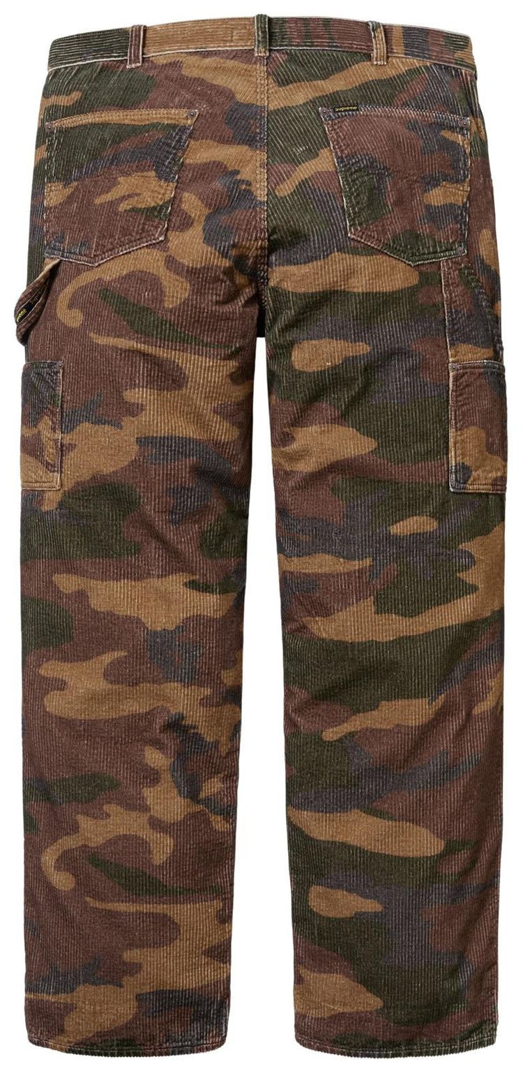 Брюки Supreme Wide Wale Corduroy Painter Pant, зеленый — фото 2