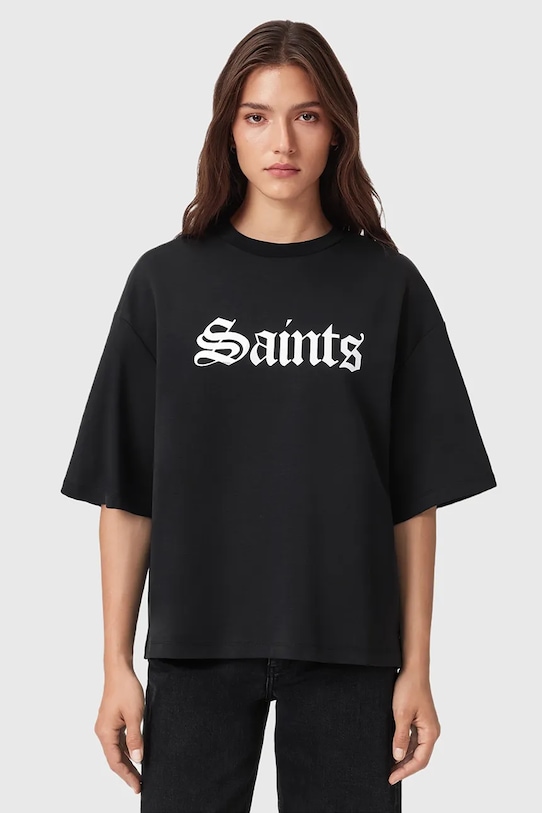 

Хлопковая футболка SAINT Allsaints, черный