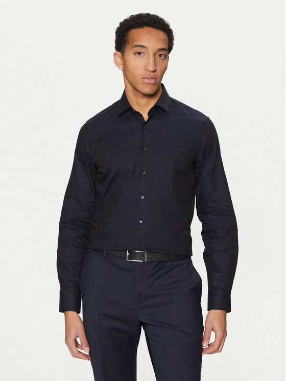 

Рубашка облегающего кроя K10K113840 Calvin Klein, синий