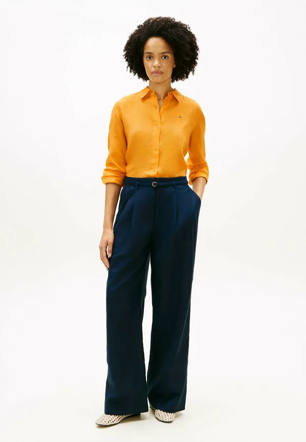 Базовая блузка на пуговицах Tommy Hilfiger, Orange Flash — фото 2