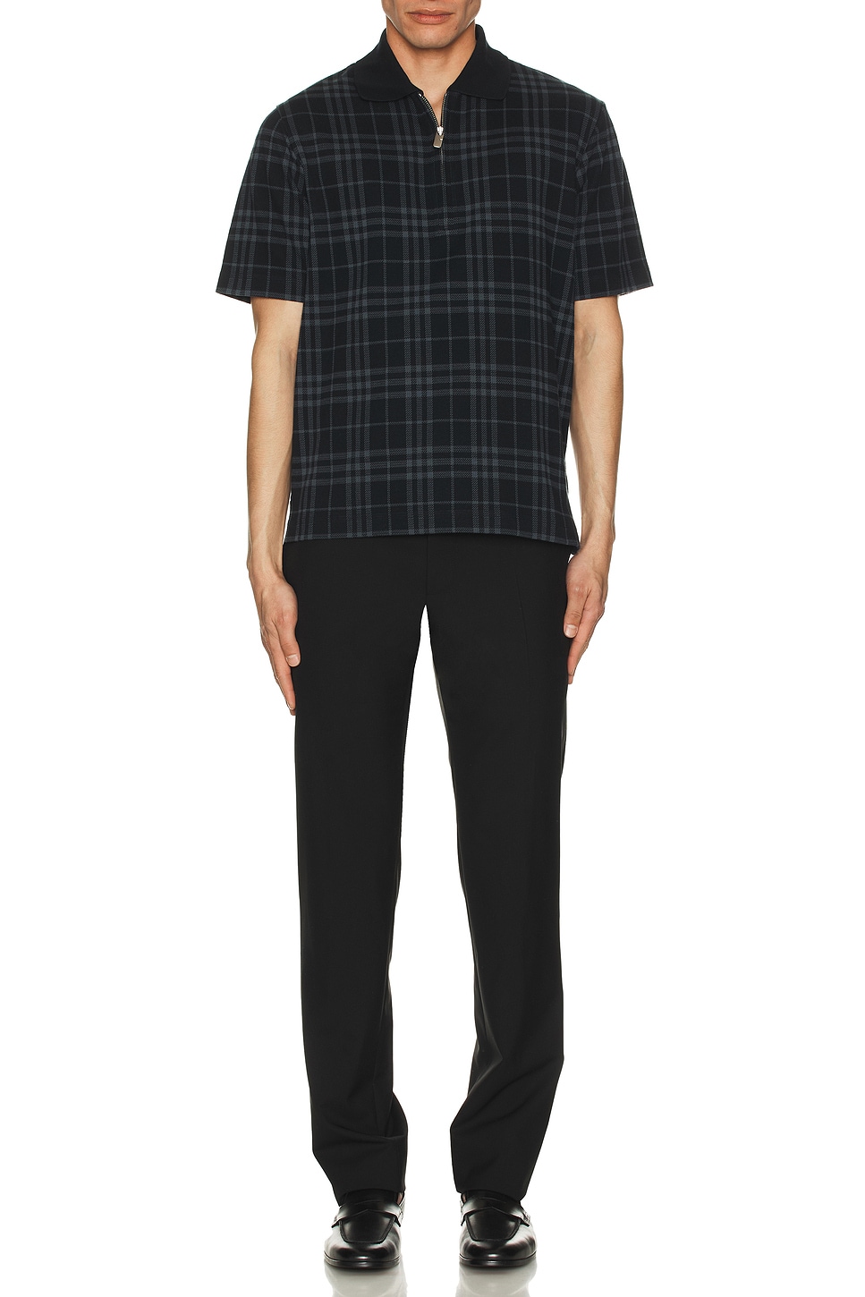 

Джерси поло с жаккардовым узором Burberry, Ink Check