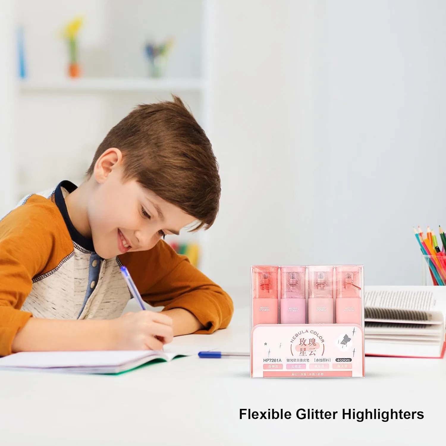 Набор хайлайтеров Glitter Highlighter, 4 шт, мультицвет — фото 3