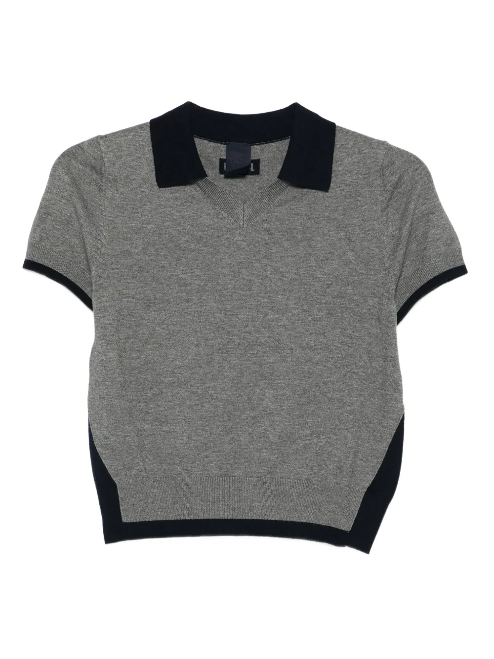 

Вязаный топ с короткими рукавами Juun.J, серый