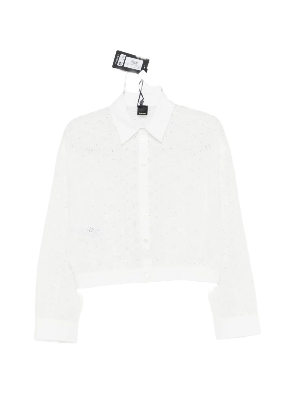 

Хлопковая рубашка Charita с ажурной отделкой Pinko, белый