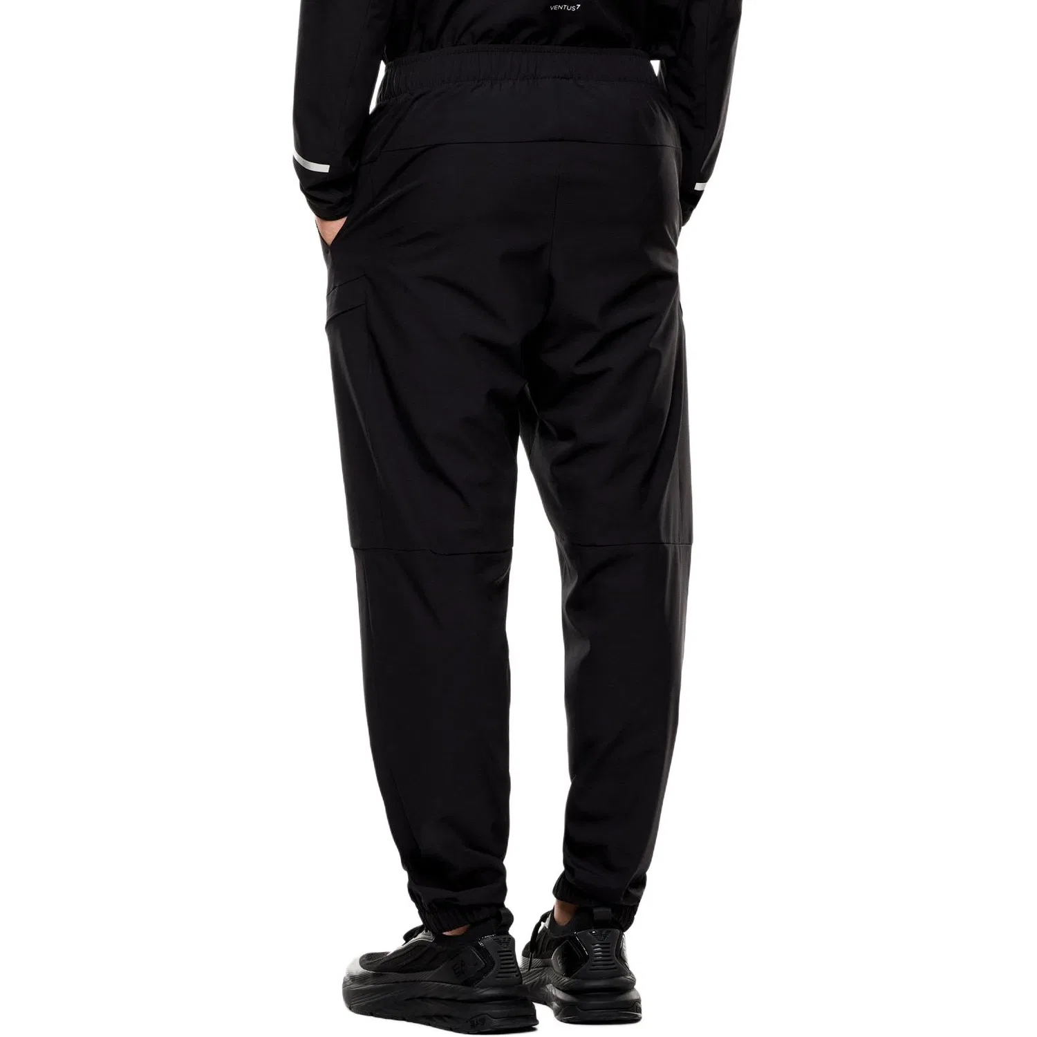 Спортивные штаны на утяжке Emporio Armani черные — фото 4