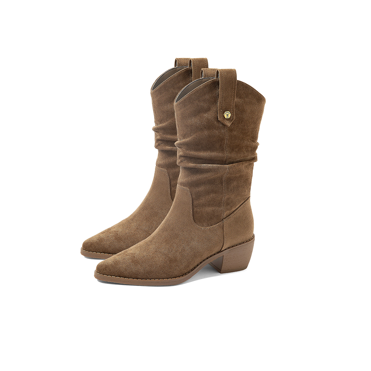 COMELY Женские полусапожки коричневые/абрикосовые, цвет Brown — фото 3