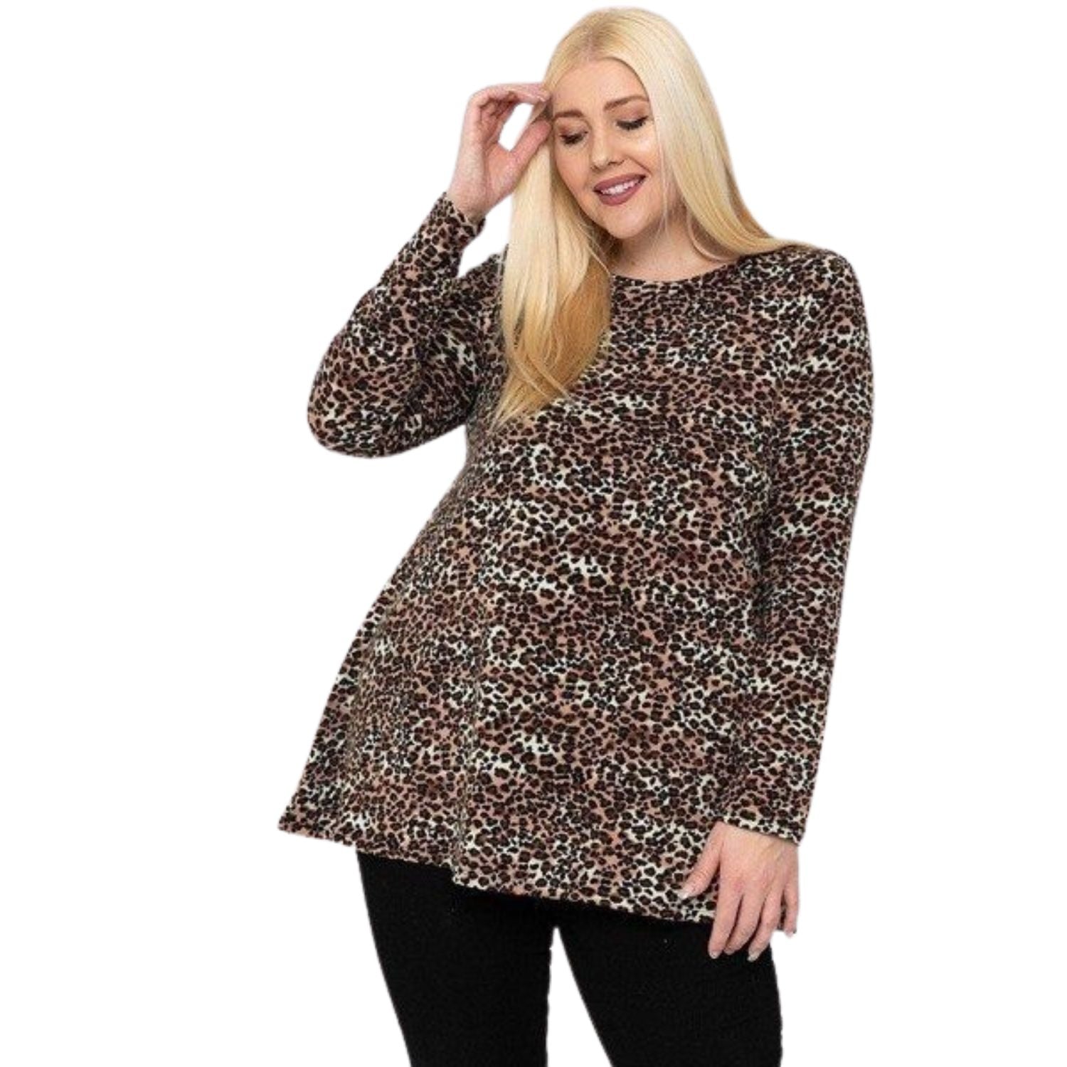 

Туника с принтом гепарда FASHNZFAB, цвет brown cheetah