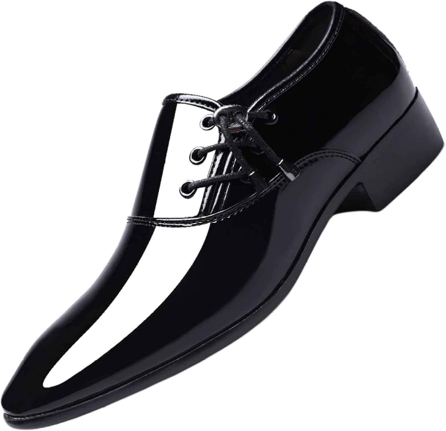 

Мужские туфли OXCOWNIU из искусственной кожи PU, лаковые деловые туфли, офисные повседневные оксфорды, черные и коричневые