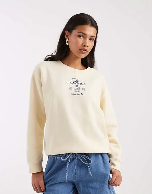 

Толстовка Levi's сливочно-желтого цвета с графическим принтом, Желтый, Толстовка Levi's сливочно-желтого цвета с графическим принтом