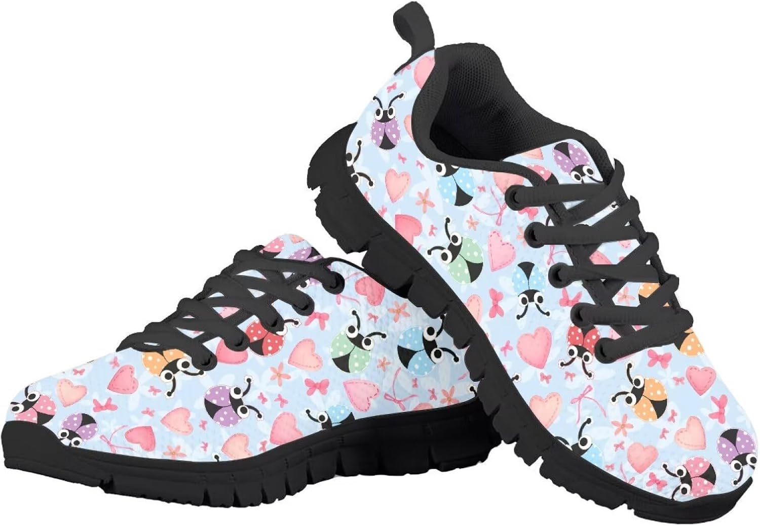 

Детские кроссовки с мультяшным рисунком, нескользящие, для мальчиков и девочек, дышащие, сетчатые, модные спортивные кроссовки для малышей, размеры 11-13/детей постарше, размеры 1-5 Quxjehoe, Ladybug