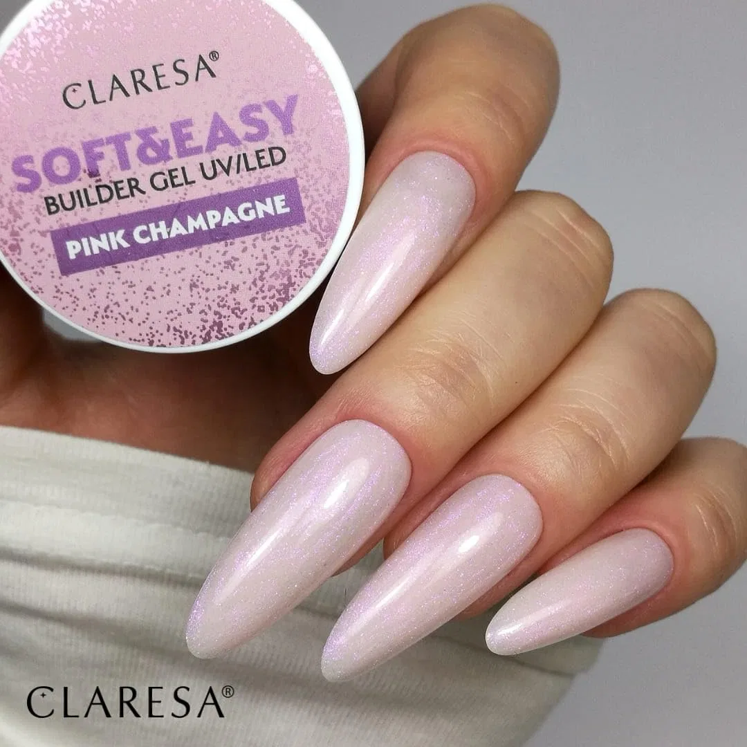 UV/LED гель для наращивания ногтей «Soft & Easy Blinking Pink» 45 г от Claresa Claresa — фото 4