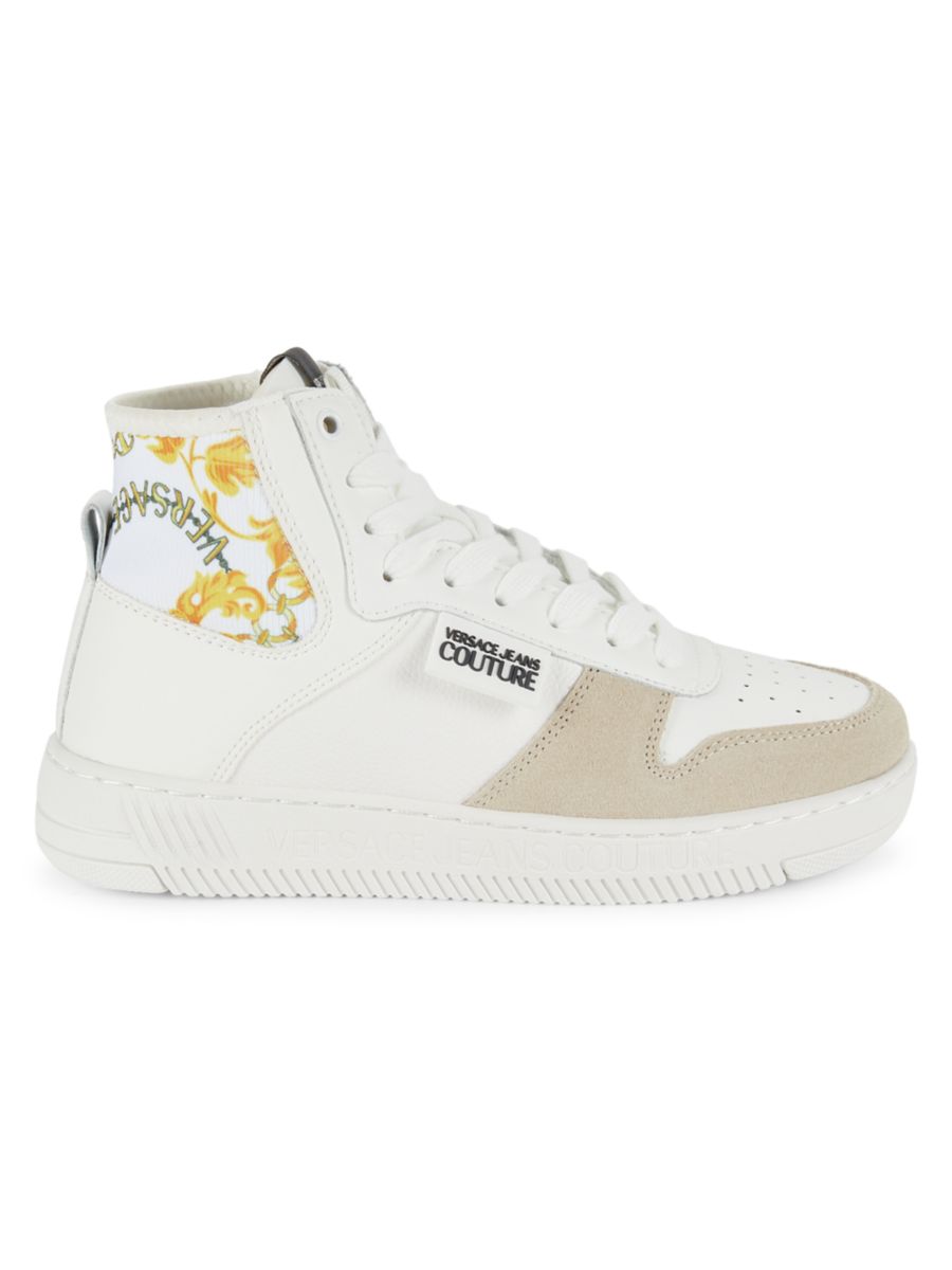 Высокие кеды Meyssa Baroque Logo Court Versace Jeans Couture, белый