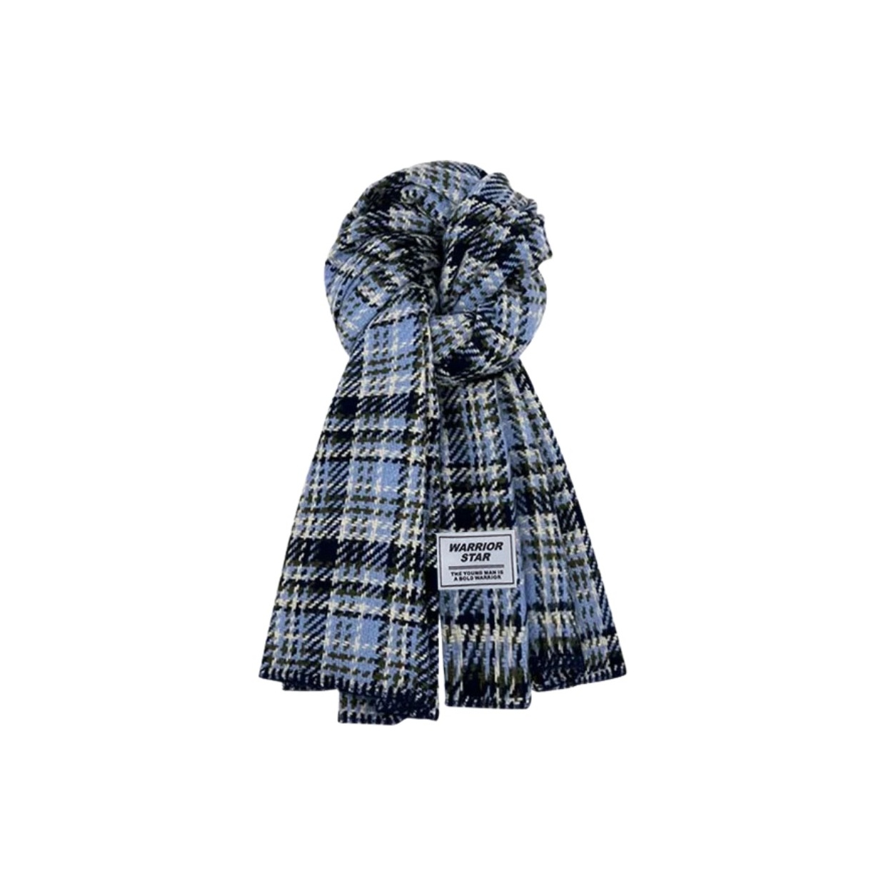 

Шарф из полиэстера Unisex WARRIOR, maris sal синий plaid