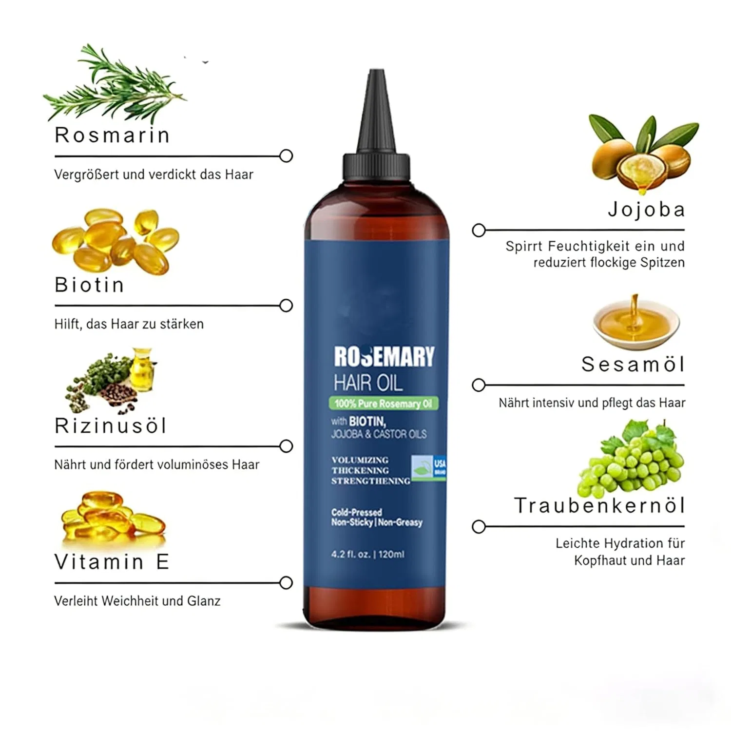 Розмариновое масло для волос Calm Roots от Cold Hug, 120 мл Bergxperten, 1 X Rosemary — фото 2
