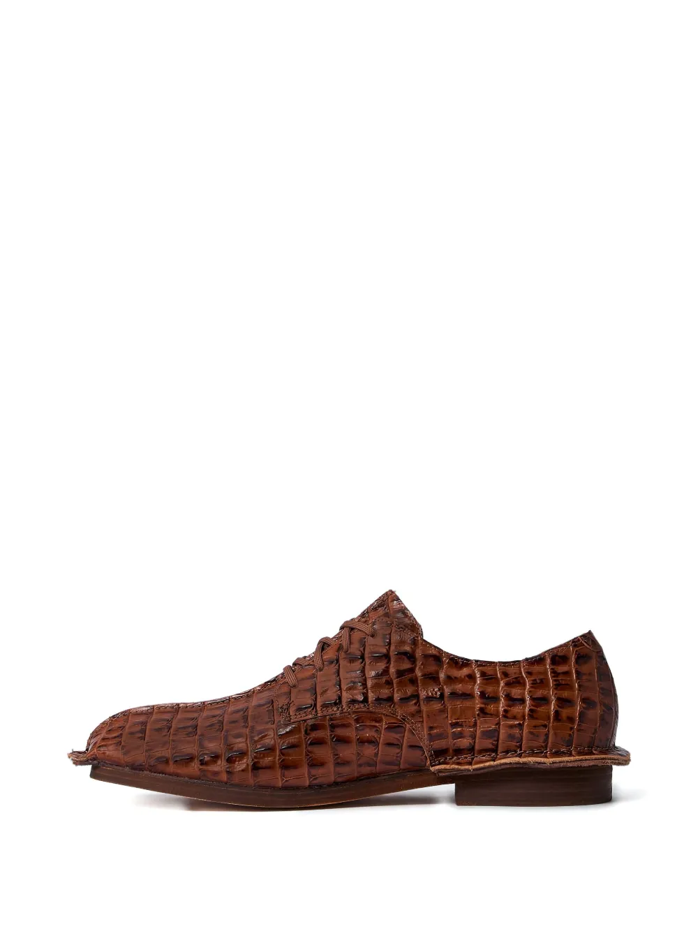 Туфли дерби с тиснением под крокодила из коллаборации с Clarks Martine Rose, коричневый — фото 3