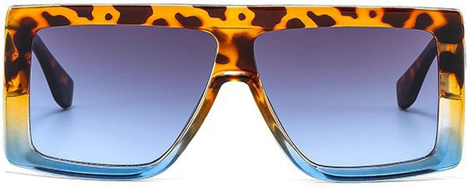 

Квадратные солнцезащитные очки для женщин, большие солнцезащитные очки для женщин, ретро-винтажные солнцезащитные очки с градиентной оправой для мужчин, солнцезащитные очки UV400 mincl, Leopard Blue