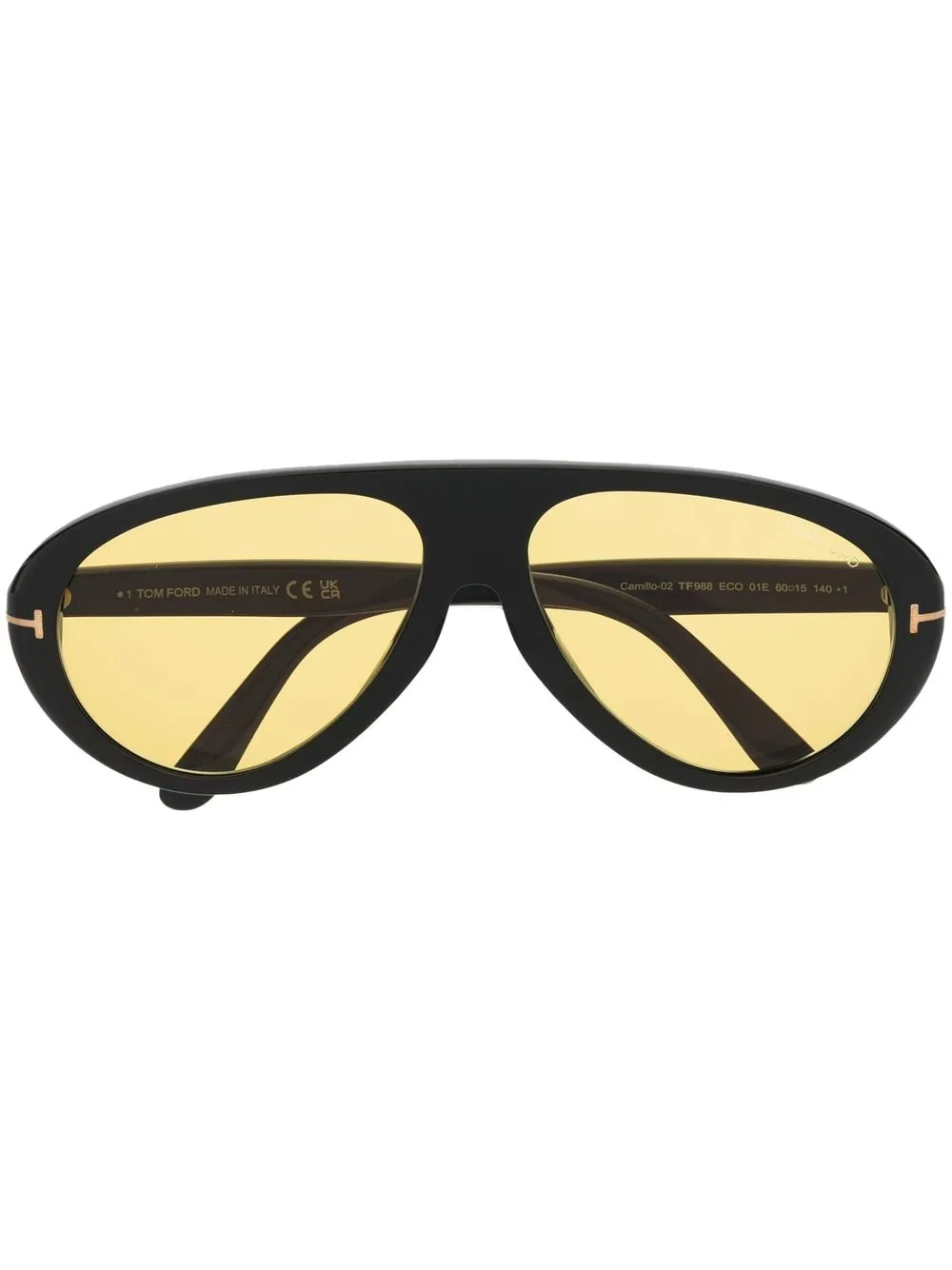 

Солнцезащитные очки-пилоты Camillo-02 TOM FORD Eyewear, черный