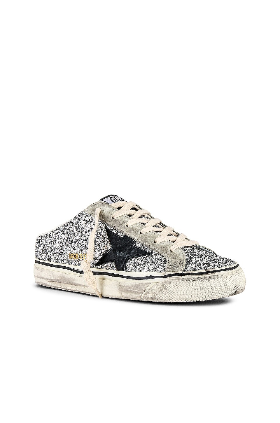 Кроссовки Golden Goose Superstar, цвет Silver, Ice, & Black — фото 2