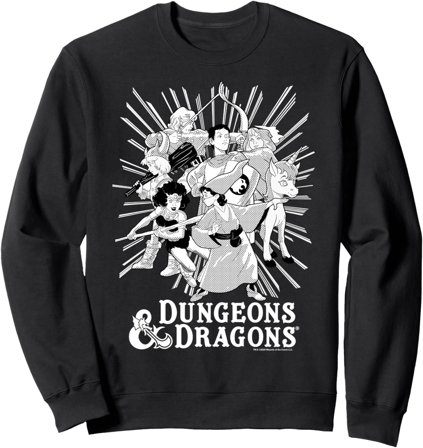 

Групповое фото Dungeons & Dragons, толстовка в темных тонах, черный