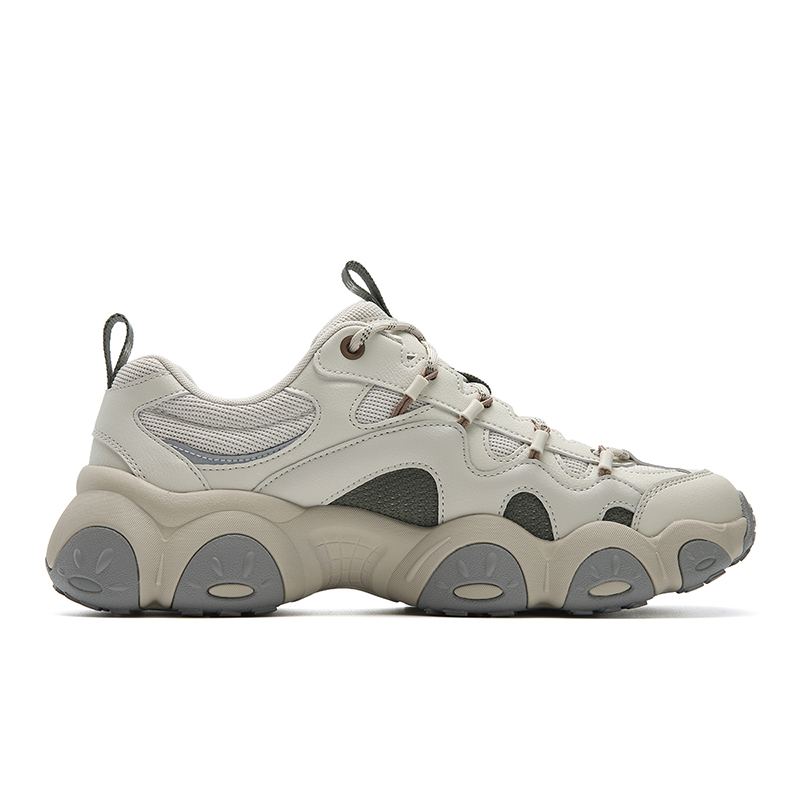 FILA Кроссовки мужские FLUID 7 с амортизацией, устойчивые к истиранию, дышащие, с полным покрытием, легкие, низкие, массивные, бело-серые — фото 3