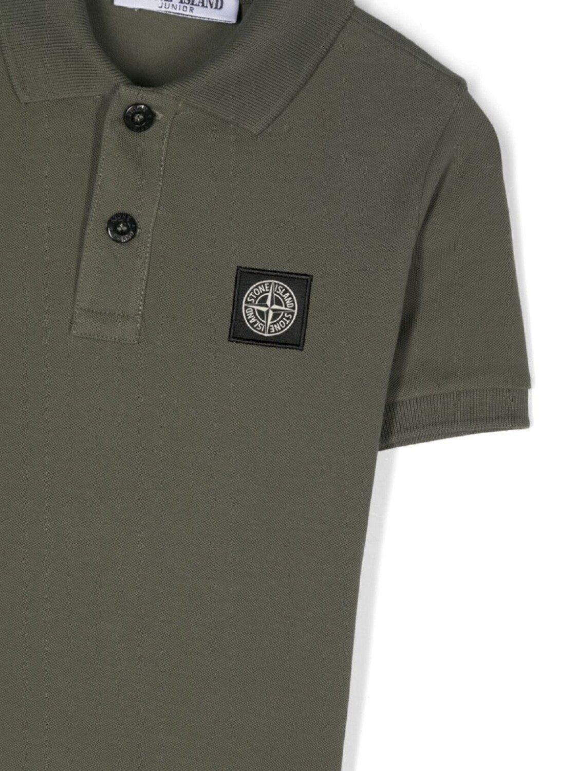Stone Island Junior рубашка поло с логотипом Compass, зеленый — фото 3