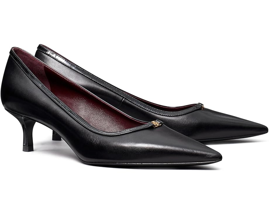Туфли Tory Burch Double T Buckle Kitten Heel Pumps 45MM, цвет Perfect Black/Perfect Black