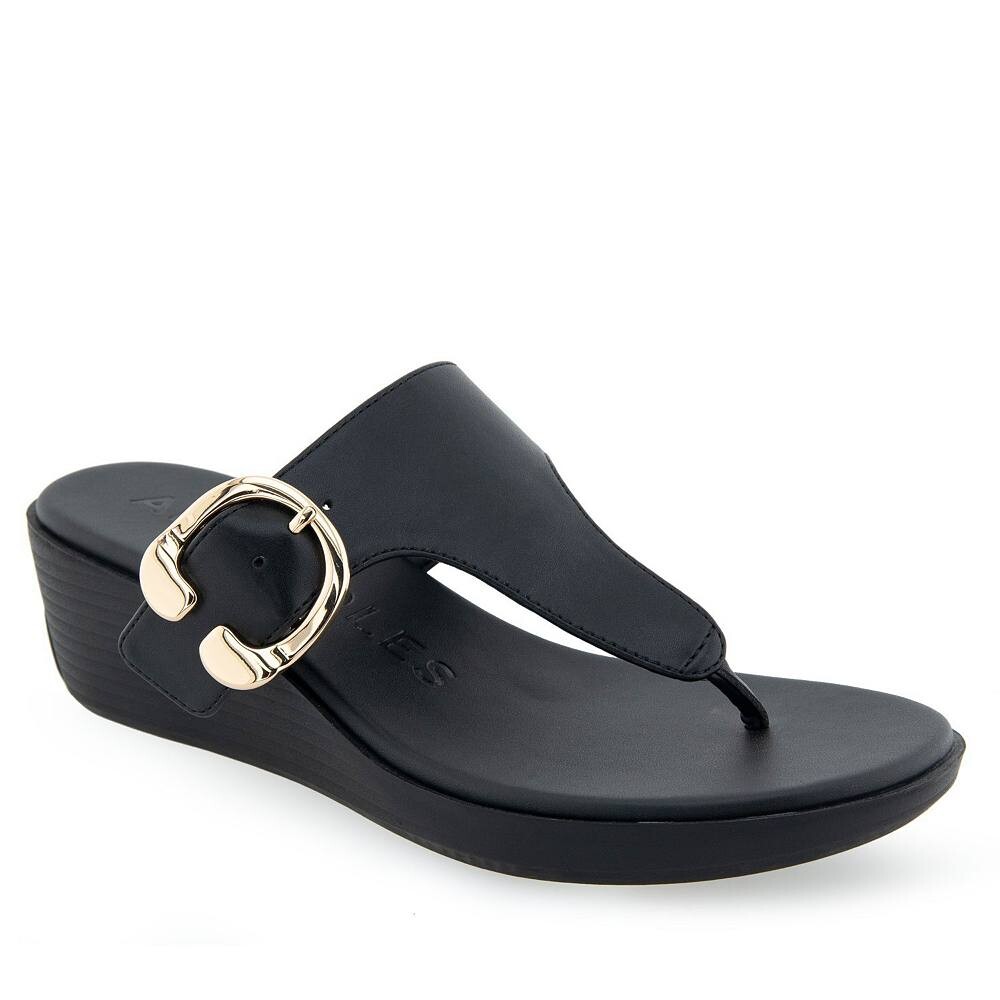 Женские босоножки на танкетке Aerosoles Izola, цвет Black Pu