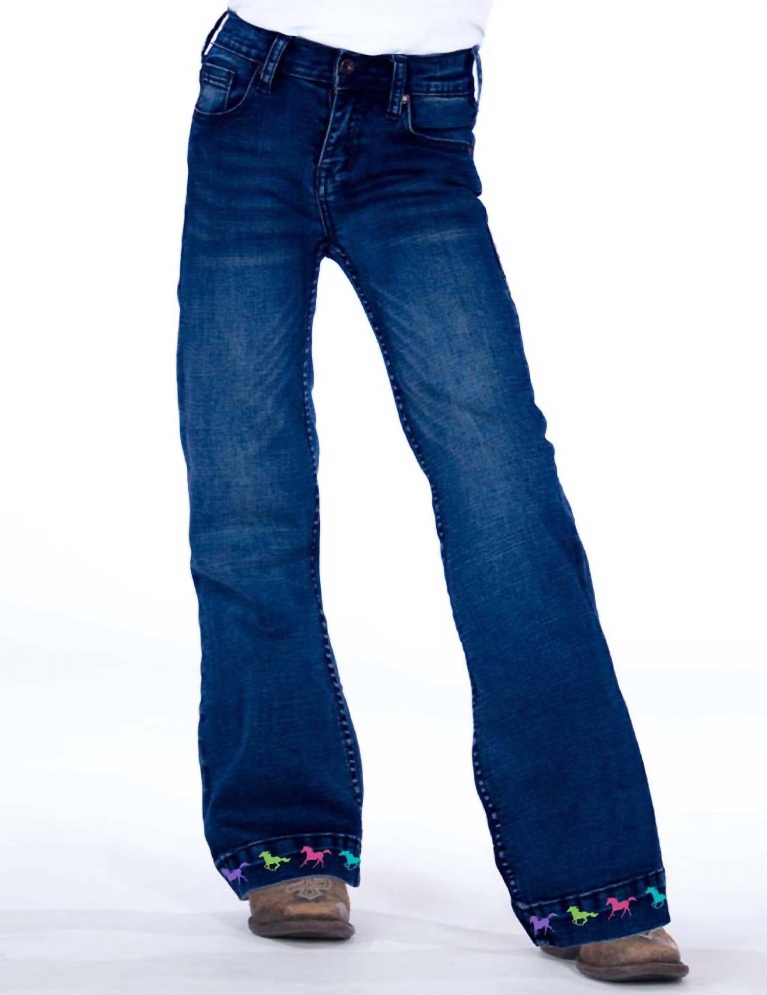 

Джинсы для девочек Ride Fast Trouser, цвет темный Cowgirl Tuff, Dark Wash