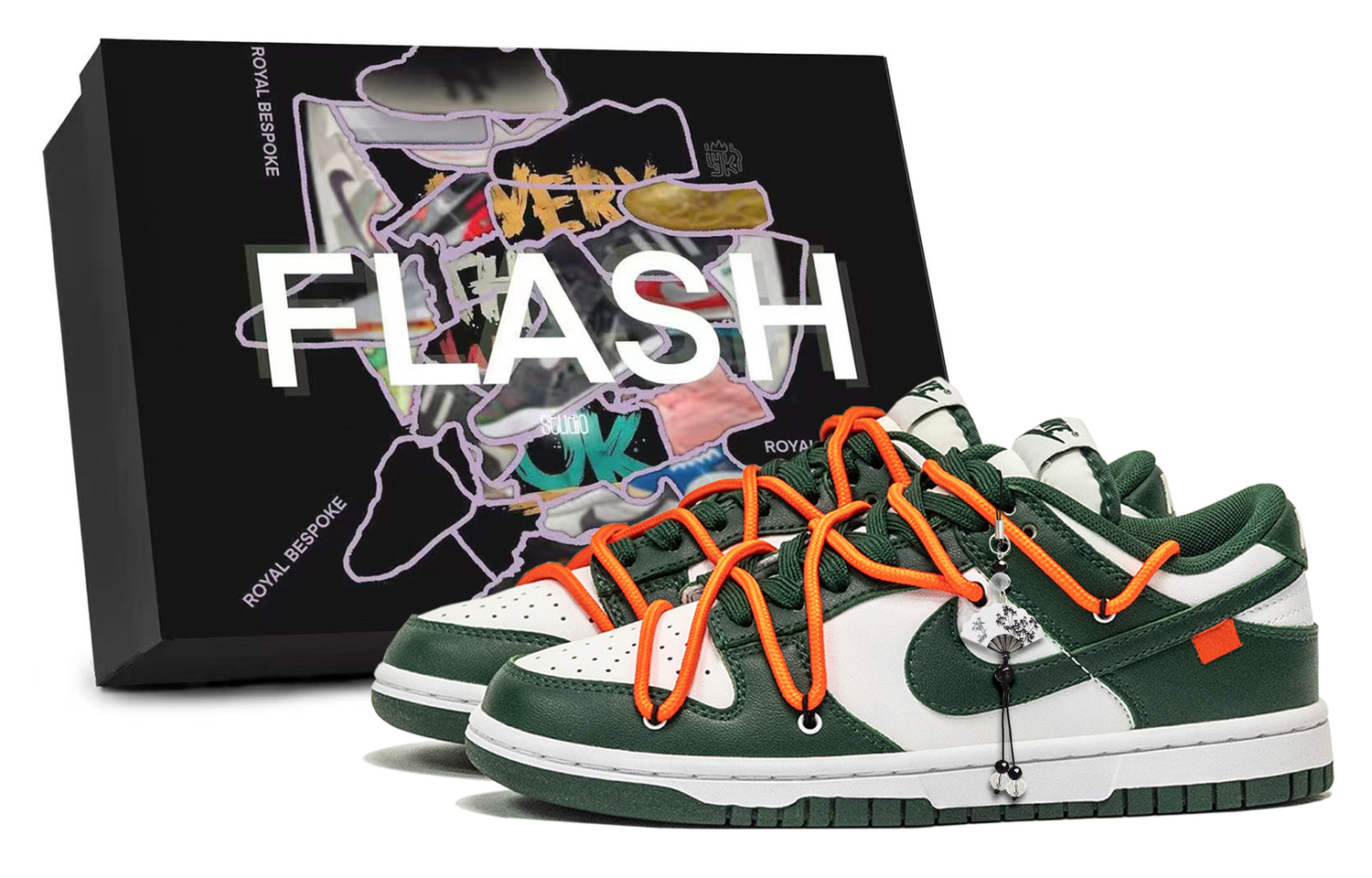 

Nike Данк Ворнинг Лайн, с коробкой Лоу топ скейтборд обувь унисекс белый зеленый, цвет White Green