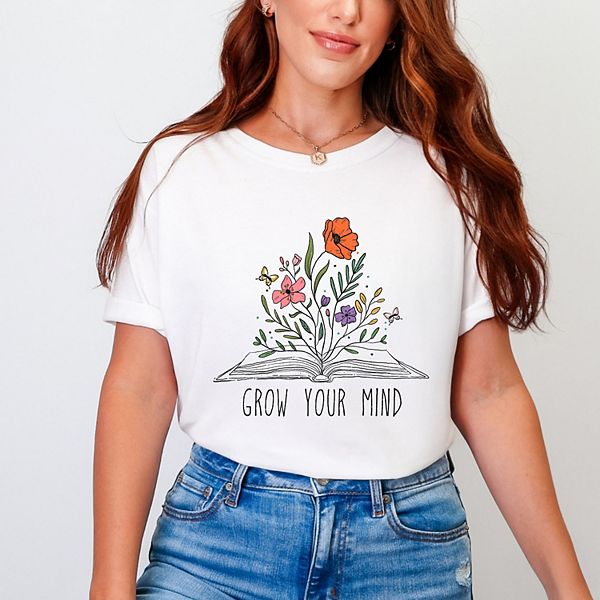 

Футболка с принтом Grow your mind Simply Sage Market, White, Белый, Футболка с принтом Grow your mind Simply Sage Market, White