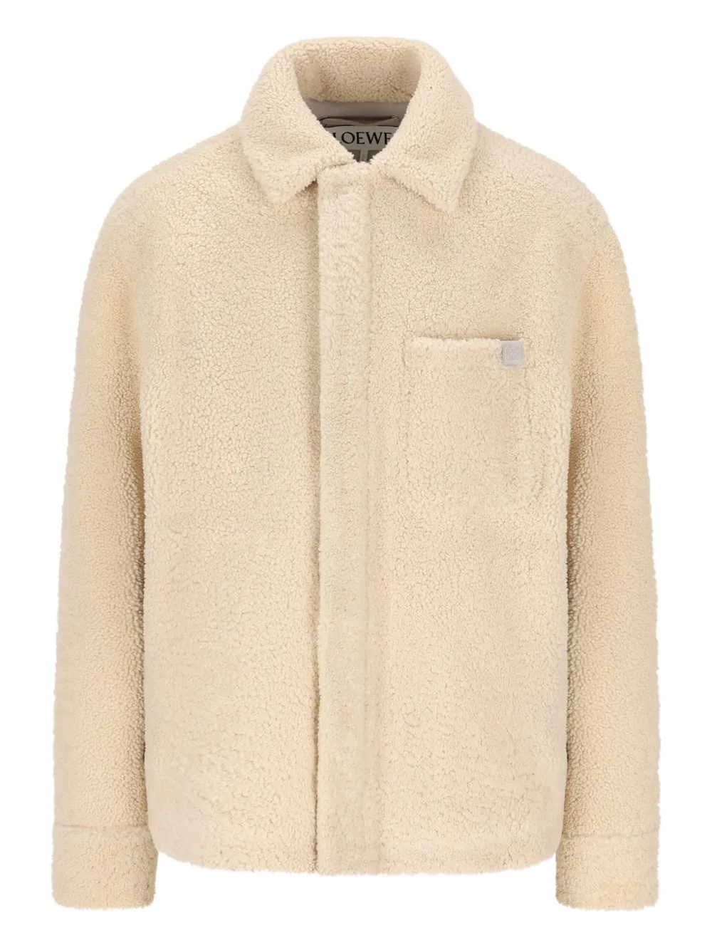 

Куртка из овчины на пуговицах LOEWE, нейтральный