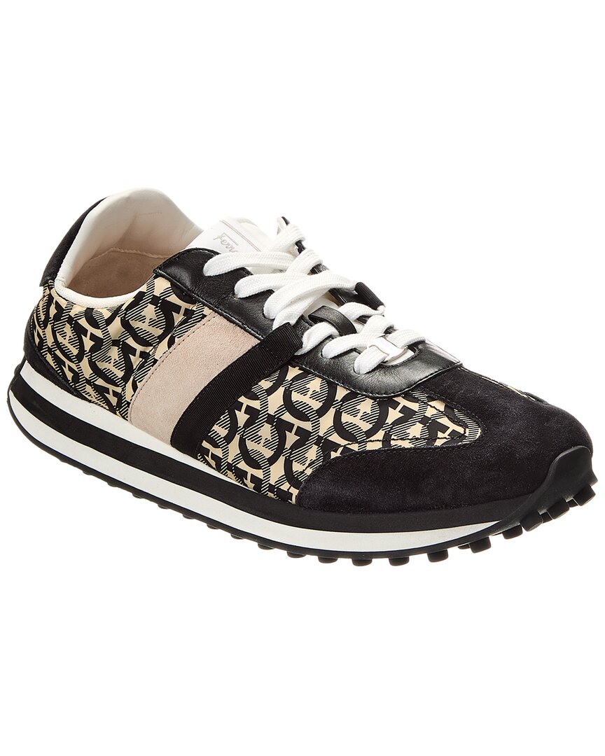 

Ferragamo Lulio Tes Dolmias кроссовки с отделкой из замши Salvatore Ferragamo, черный