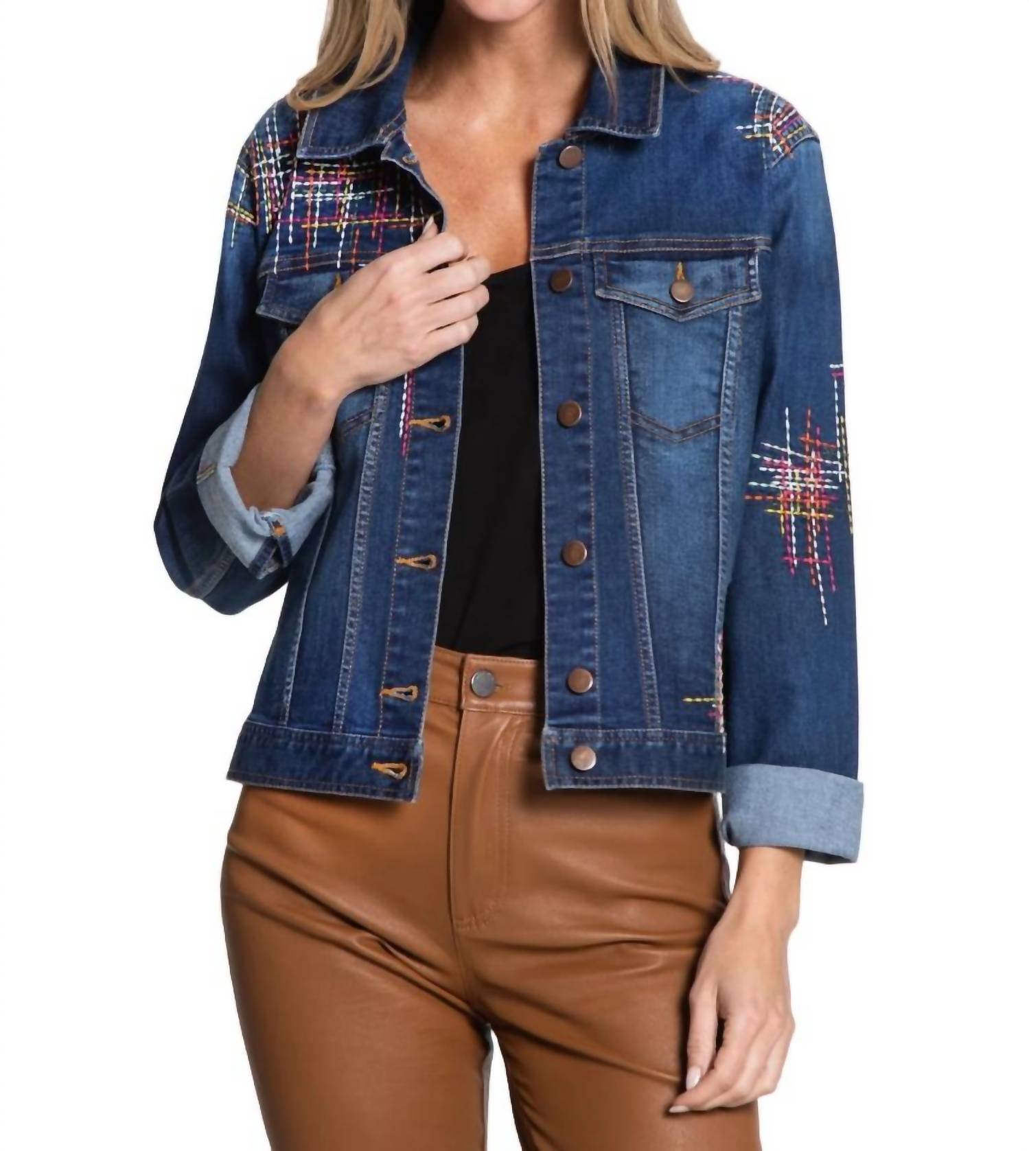 

Куртка Fallon из денима средней длины JOHN MARK, цвет medium denim