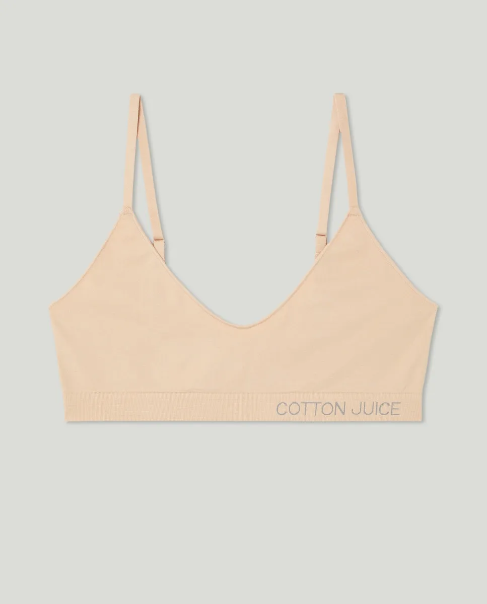 

Детский бесшовный топ Cotton Juice, бежевый