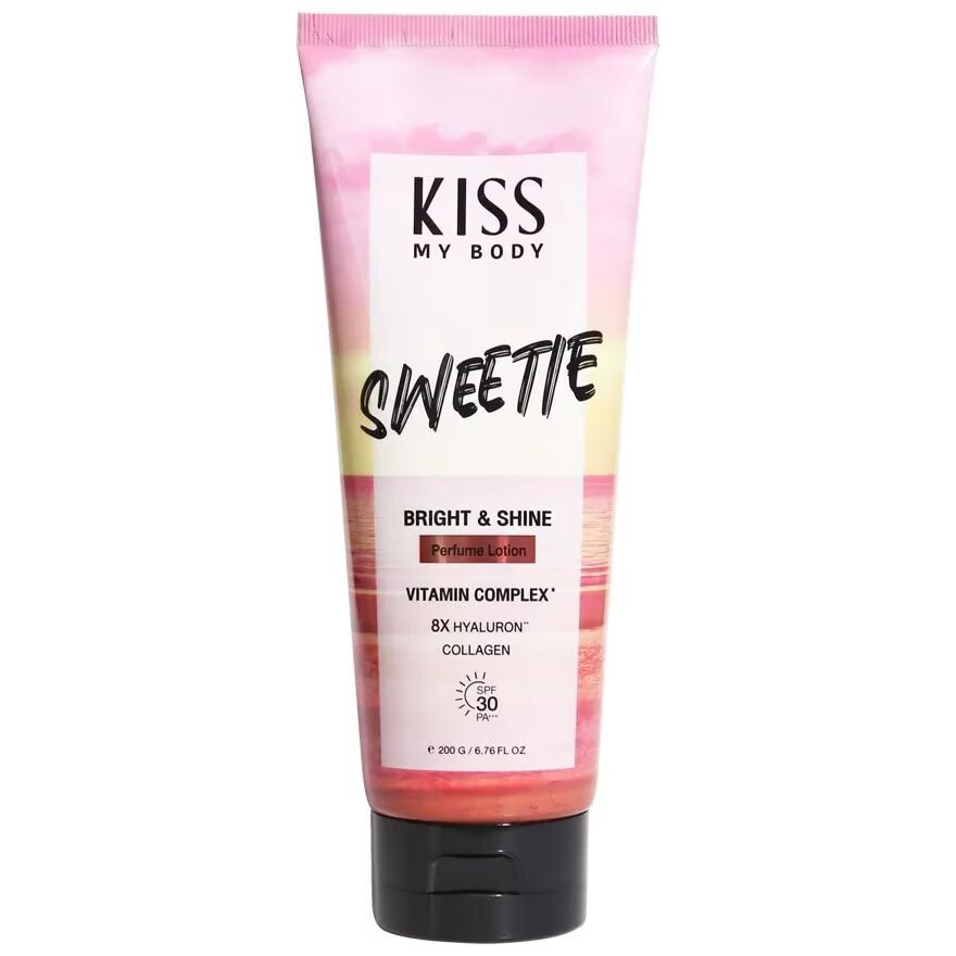 

Kiss My Body Парфюмированный лосьон Bright Shine SPF 30 PA+++ Sweetie 200 G. โลชั่นน้ำหอม, Pink