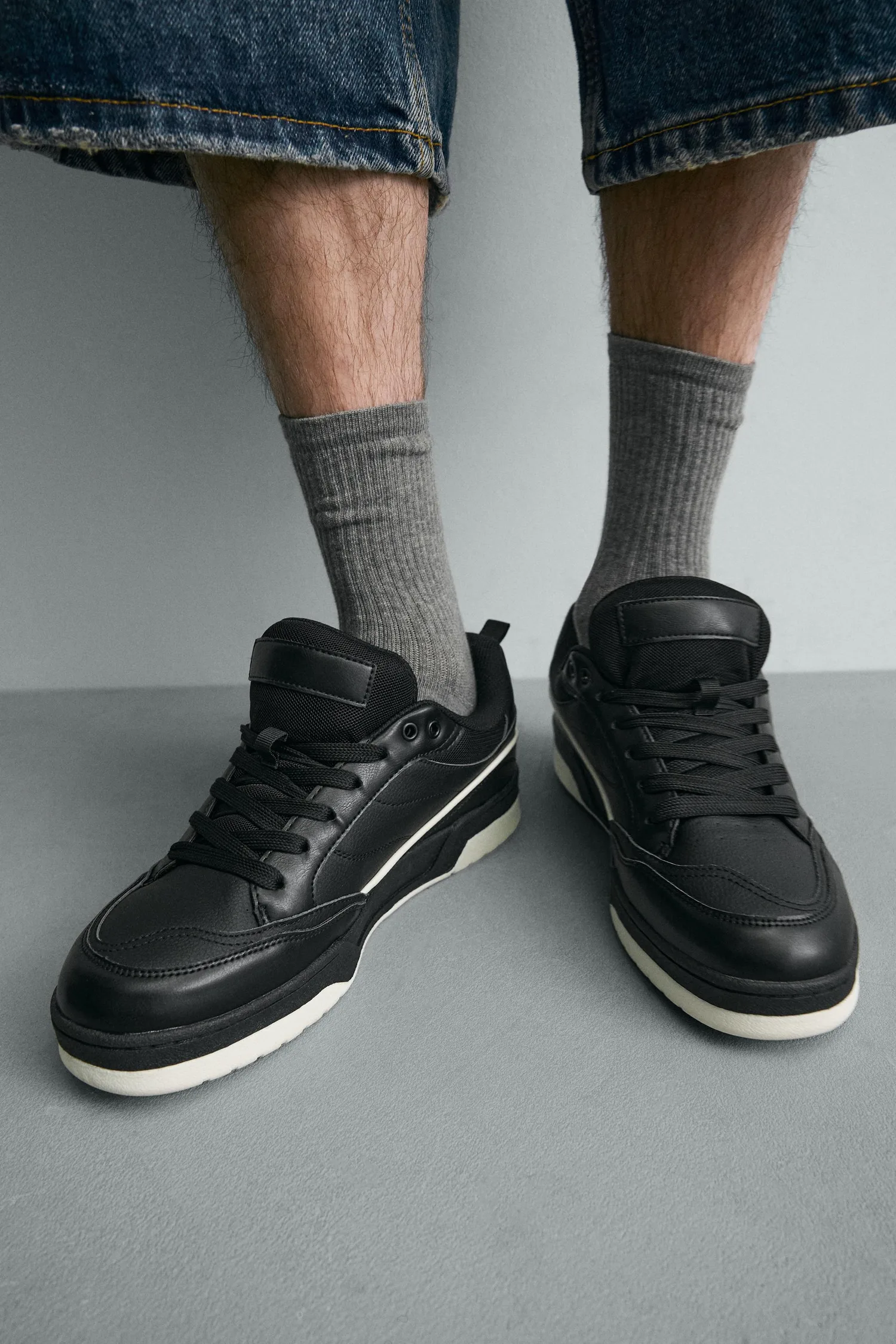 Кроссовки basketball trainers Zara, черный — фото 3