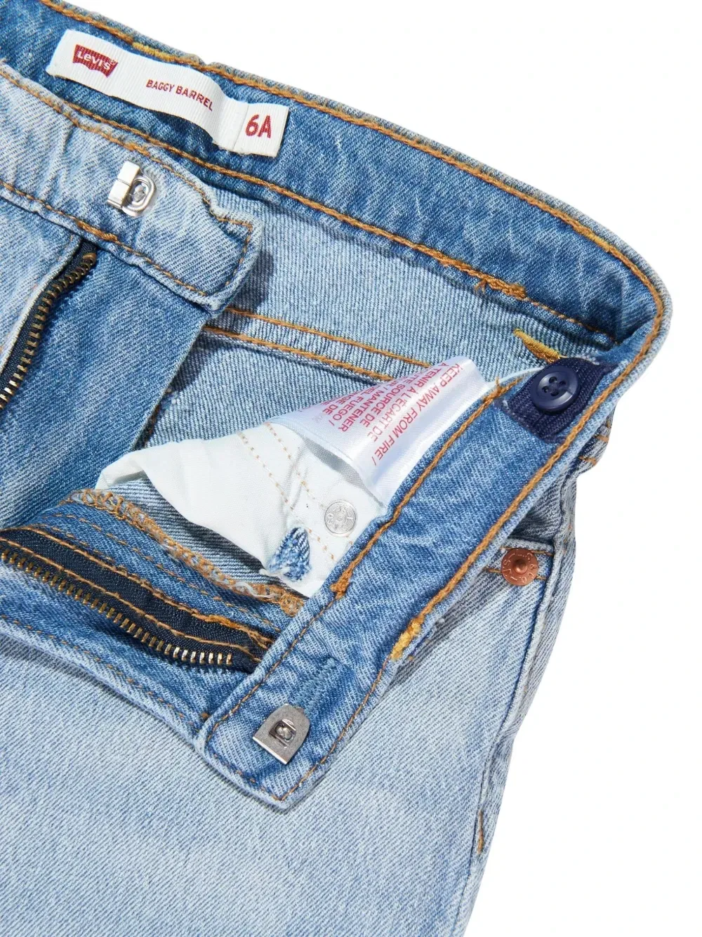 Джинсы Baggy Barrel Levi's kids, синий — фото 4
