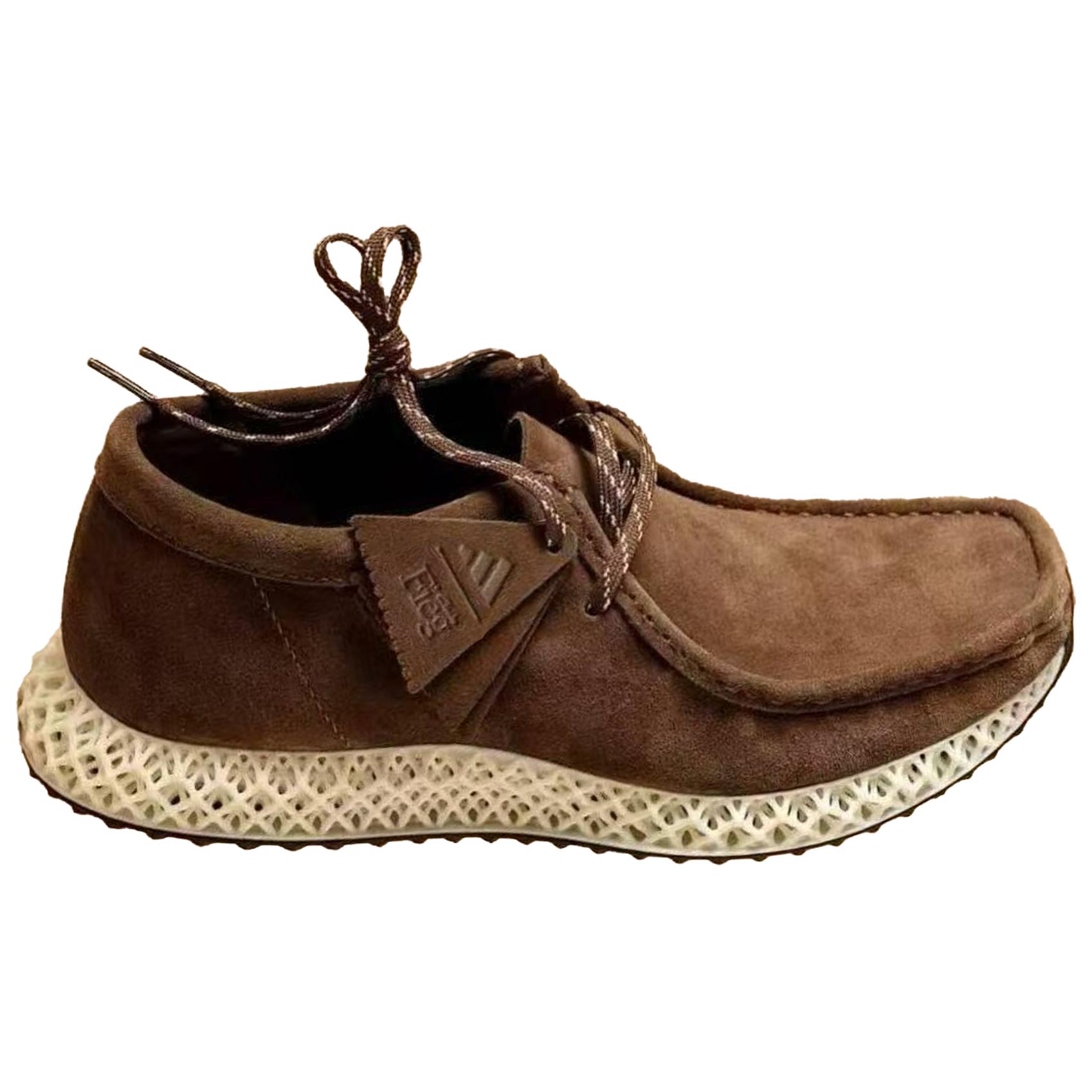 Clarks Ronnie Fieg X X Clarks 8th Street Wallabee 4D 'Dark Grey' Adidas, коричневый — фото 4