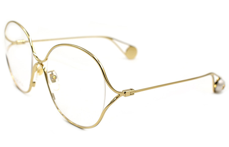 

Металлические круглые женские очки для коррекции зрения, золотистого цвета Gucci, золото