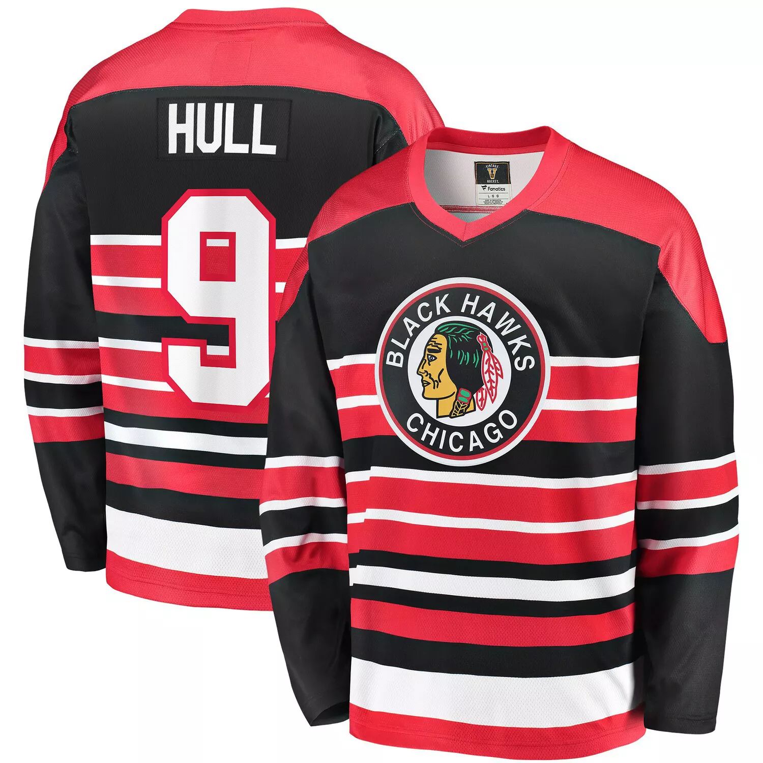 

Мужская футболка Fanatics с логотипом Bobby Hull Red Chicago Blackhawks Premier отколовшегося игрока пенсионера