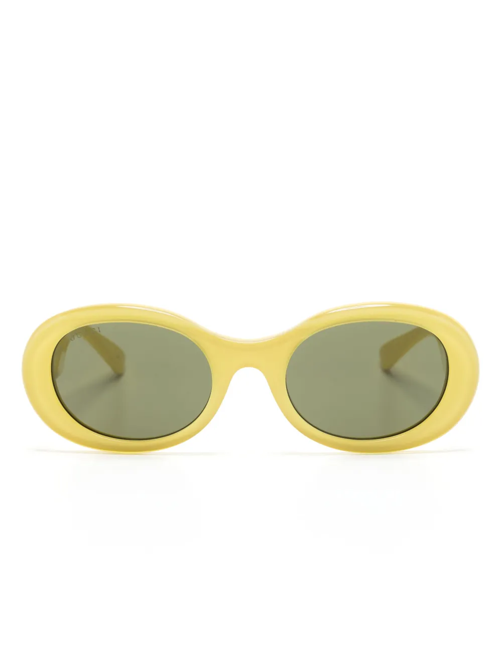 

Солнцезащитные очки в овальной оправе Gucci Eyewear, желтый