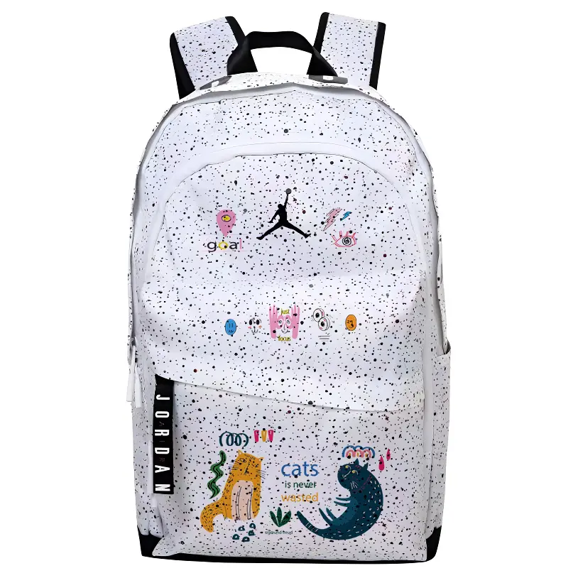 

Jordan Полиэстеровый рюкзак обычный унисекс Baby's Breath, Graffiti Kitten