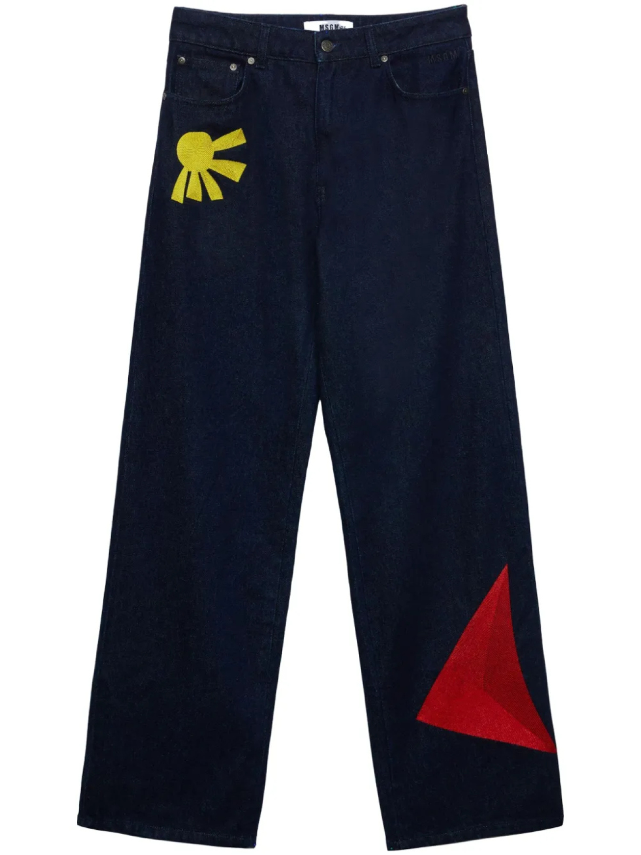

MSGM джинсы с вышивкой, синий