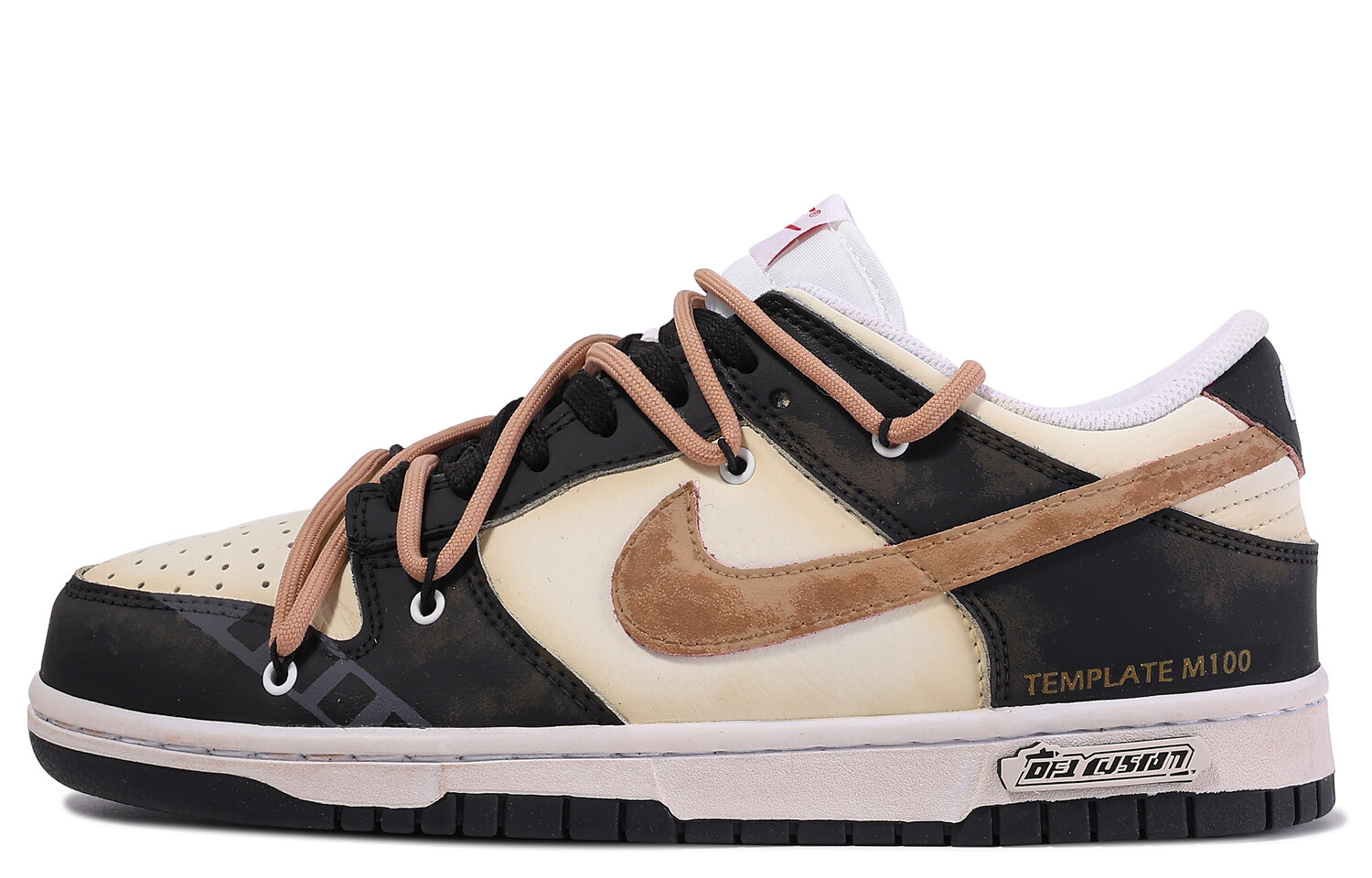 

Кроссовки Nike Dunk Skateboarding Shoes Men Low-top Black/yellow, черный