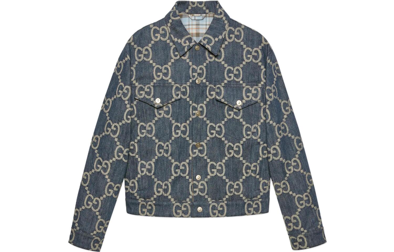 

ГУЧЧИ Мужская синяя куртка из коллекции Pineapple SS22, Синий, ГУЧЧИ Мужская синяя куртка из коллекции Pineapple SS22
