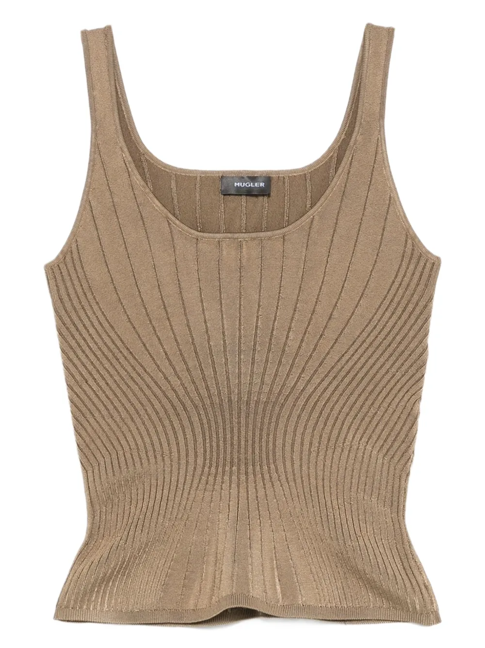 

Топ в рубчик Mugler, зеленый