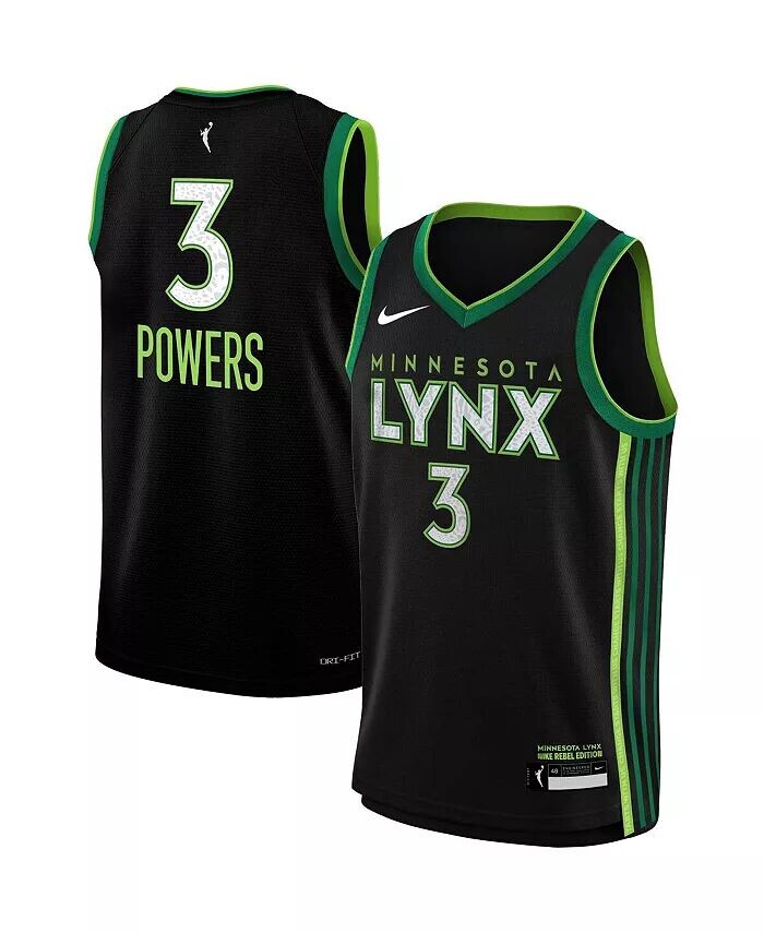 

Черная майка для игроков Big Boys and Girls Aerial Powers Minnesota Lynx Swingman — Explorer Edition Nike, черный