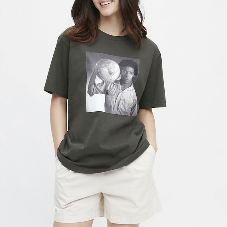 Футболка серии Peace For All для мужчин, темно-серая Uniqlo, темно-серый — фото 3