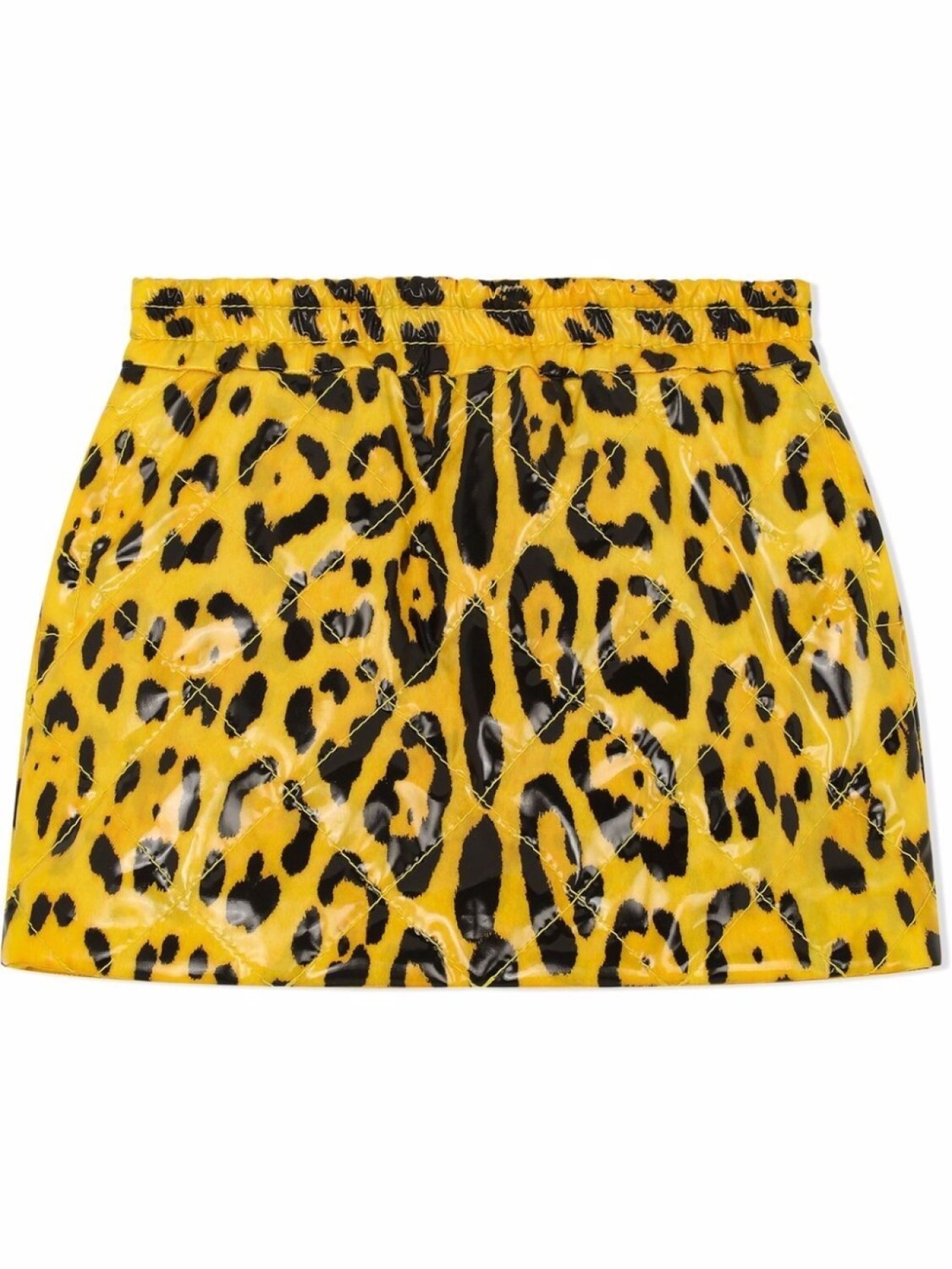 

Юбка мини с леопардовым принтом Dolce & Gabbana Kids, желтый