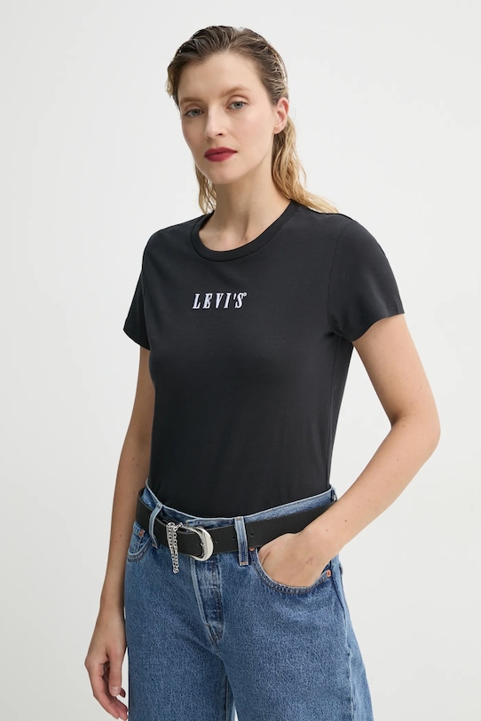 

Хлопковая футболка THE PERFECT TEE Levi'S, черный